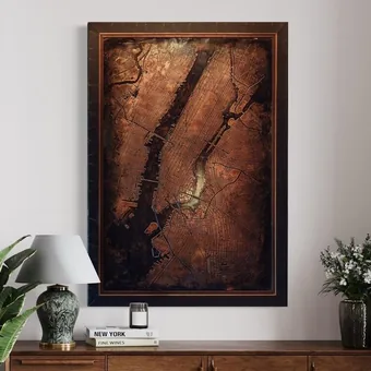 Columbia Pressworks’ copper map of NYC